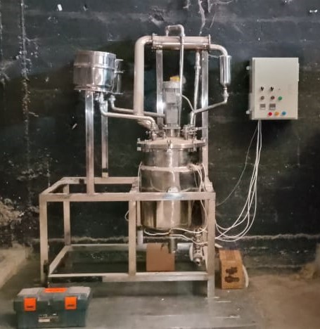 Industrial machine with stand